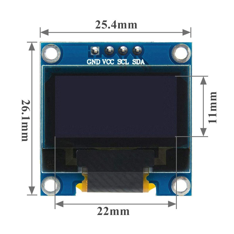 KeeYees OLED Display OLED Module 0.96 Inch I2C 128X64 SSD1306
