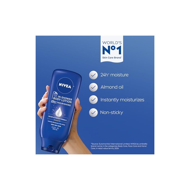 NIVEA In-Shower Nourishing Body Lotion 13.5 Fluid Ounce