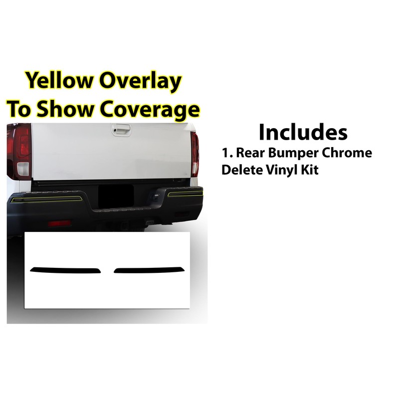BOGAR TECH DESIGNS Rear Bumper Chrome Delete Overlay Fits Honda