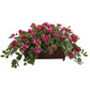 Nearly Natural Bougainvillea Artificial Decorative Planter Silk Plants, Pink
