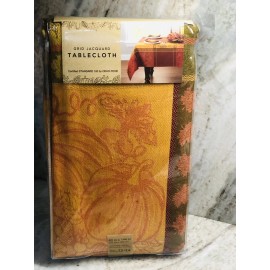 Bed Bath Beyond Grid Jacquard Tablecloth 60x144” Oblong/Oval 12-24 Seats/Mantel