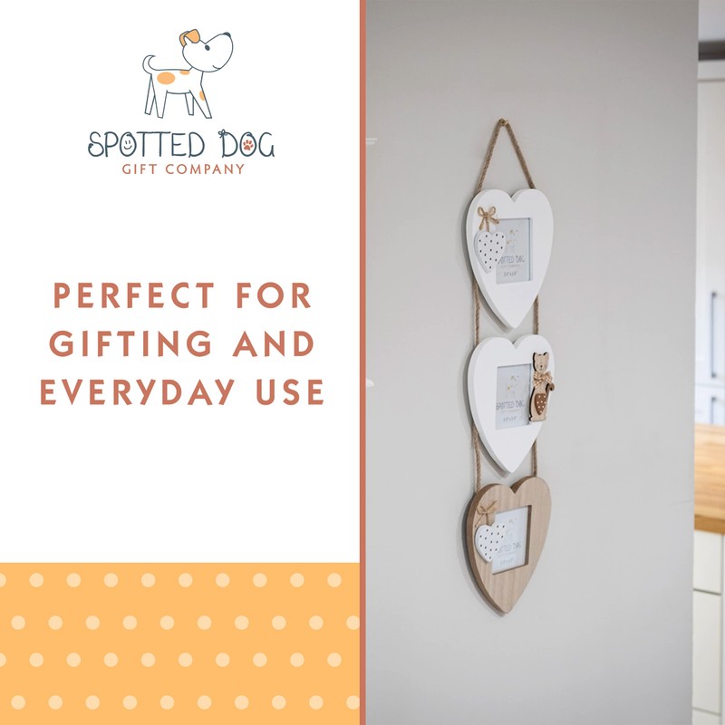 SPOTTED DOG GIFT COMPANY - Heart Shaped Photo Frame -