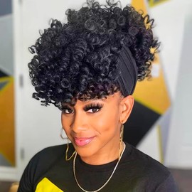 Toyotress Wand Curl Crochet Hair - 8 Inch 6 Packs Natural Black Jamaican Bounce Crochet Hair, Short Bob Curly Crochet Braids Bouncy Curls Synthetic Braiding Hair Extensions (8 Inch, 1B-6P)