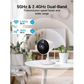 [5G & 2.4G] Indoor/Outdoor Security Camera for Home, Baby/Elder/Dog/Pet Camera with Phone App, Wi-Fi Camera w/Spotlight, Color Night Vision, 2-Way Audio, 24/7, SD/Cloud Storage, Work w/Alexa, 2Pack