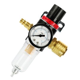 Compressed Air Maintenance Unit Pressure Regulator 1/4 Inch Compressed Air Regulator with Water Separator and German Quick Couplings for Compressor Filter