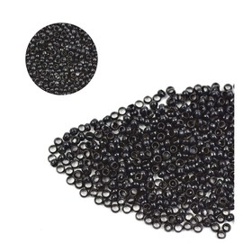 500 Pcs 2.5mm Copper Nano Rings Micro Links Beads for Hair Extensions (Black)