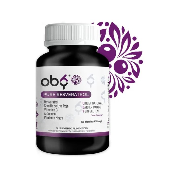 Resveratrol 100% Puro Y Vegano Alto Contenido Polifenoles Potenciado Pimienta