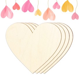 Wood Hearts for Crafts 12 Inch, 4 Pack DIY Blank Wooden Ornaments for Crafts Unfinished Wood Cutout for Crafts Valentine's Hearts Wooden Things to Paint On