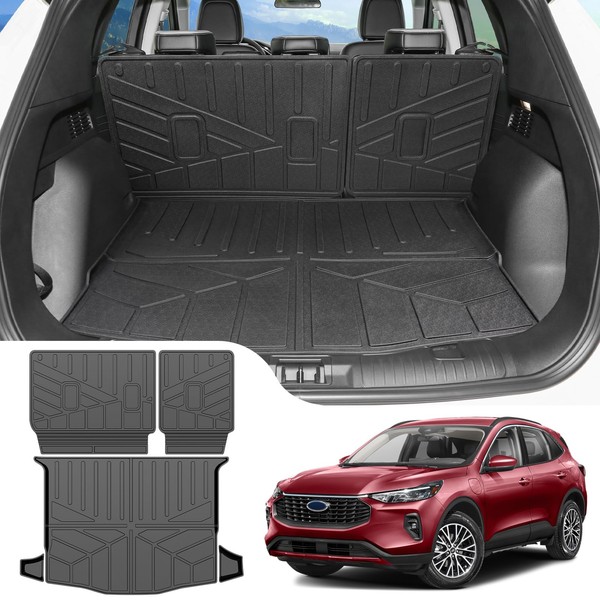 JTYZSM Trunk Mat & Backrest Mat for 2020-2025 Ford Escape