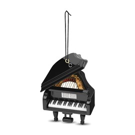 Musical Instrument Christmas Ornament (3.5" Black Grand Piano)