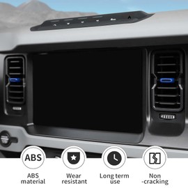 Linskip Dash Vent Insert Covers Compatible with Ford Bronco 2025 2024-2021, Air Vent Knob Trim Kit for Ford Bronco Interior Accessories(Blue)