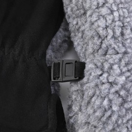 Harssidanzar Men's Winter Mittens Outdoor Gloves Suede Fleece Thinsulate Winter Mittens Leather Gloves SM040EU, Grey/Black, Size L