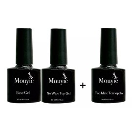 Mouyic Base Top Coat No Deja Capa Inhibicion Y Top Matte Terciopelo