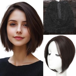 Mekylio 2025 NEW No Clips Hair Toppers for Women with Thinning Hair 360° 3D Macgic Makes Beauty More Convenient 3S Wear and Go Stylish Upgrade (Dark Brown)