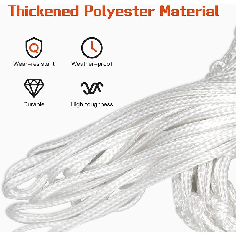 Y8HM 2Pcs Heavy Duty Basketball Net Replacement Fits Standard 12