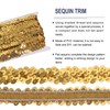 MECCANIXITY 11 Yards 0.8 Inch Elastic Sequins Trim 2 Row