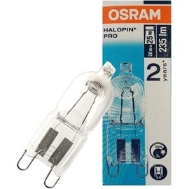 Osram Halopin 66720 Halogen Pin Base Lamp G9 20 W Warm White 2700 K 235 lm Dimmable Halogen Pin Base Lamp Halogen G9 G9 G9 Dimmable Pack of 1
