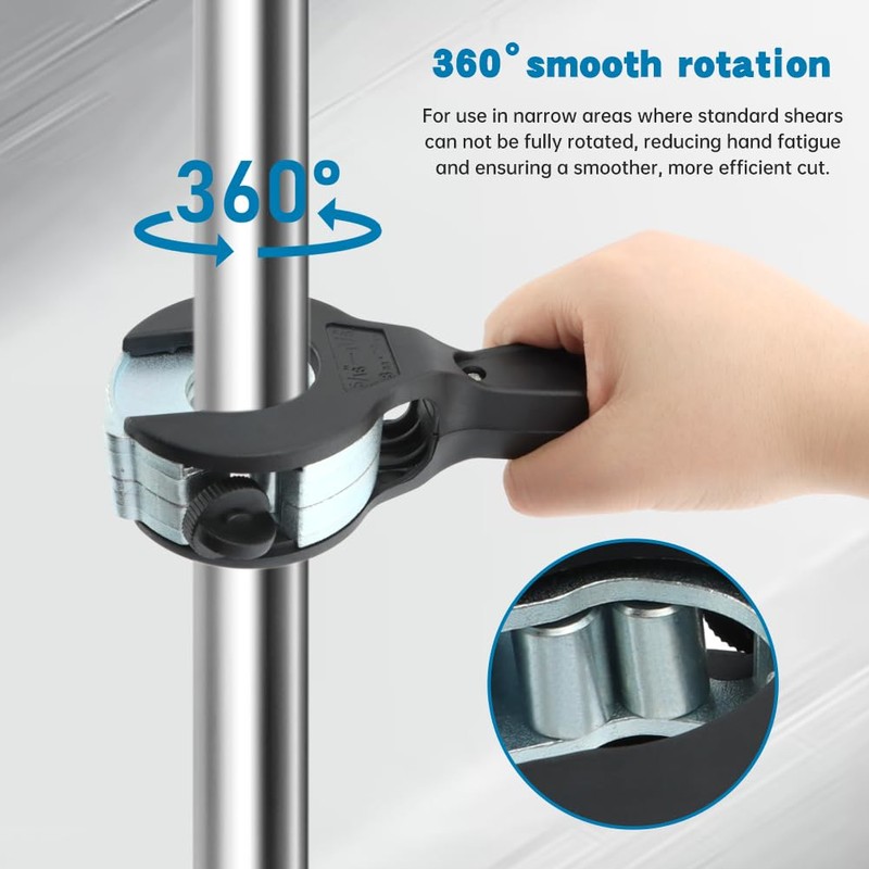 2‑In‑1 Ratcheting Tubing Cutter, Close‑Quarters Tube Cutter