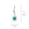 Irradiance Green Created Opal Summer Fun Sunburst Dangle Drop Earrings