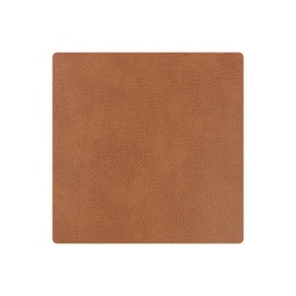 LindDNA Square S 981058 Place Mat 28 x 28 cm Recycled Leather Bull Nature