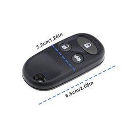 EMSea Pack of 2 Remote Control Housing Replacement Compatible with Honda Civic CRV Accord Jazz etc. 3 Button Remote Key Housing ABS Grey