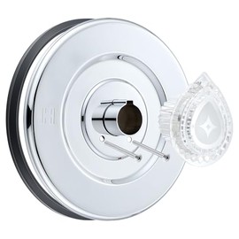 Enhon Tub and Shower Trim Kit, Shower Trim Compatible with Moen Chateau T470 Single Handle Tub/Shower Standard Valve, Escutcheon Screws Tube and Handle(Chrome, Knob)