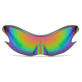 LJCZKA y2k Futuristic Sunglasses for Men Women, Rimless Wrap Around Sunglasses Sports Shades Cycling Driving Outdoor UV400 Protection