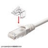 Sanwa Supply ADT-RJ45SOS-10CL RJ-45 Plug SOS (10 Pieces, Clear)