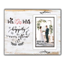 SZ-PengXin Mr And Mrs Happily Ever After Picture Frame, Wedding Picture Frame, Wedding Gifts Newlywed, Marriage License Frame, Happily Ever After Photo Frame 8x10 in