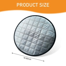 Shakas Car Steering Wheel Cover Sun Shade, Aluminum Film Car Wheel Cover Heat Insulation Cooling, Thickened Anti-aging Foldable Reflective Protector, for Most Cars SUV Truck Van (Silver)