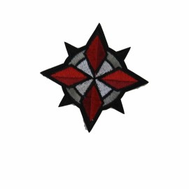 Unbranded Resident Evil Umbrella Corporation USS Star Logo 3" Tall Embroidered Patch