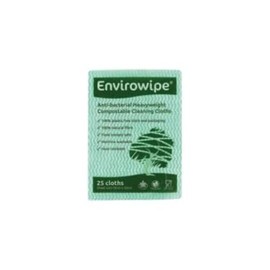 Envirowipe Antibacterial Cleaning Cloths 500x360mm Green (Pack of 25) EWF25G