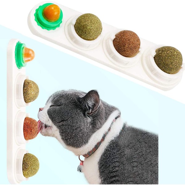 STARROAD-TIM Catnip Wall Ball Catnip Toy for Cats Teeth Clean