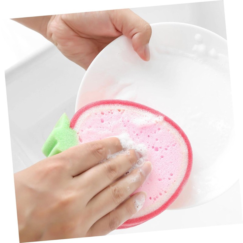 IWOWHERO 6Pcs Fruit Shaped Bath Sponges for Thickened Exfoliating Shower