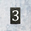 Nicola Spring Number 3-14.5 x 9cm Natural Solid Slate House