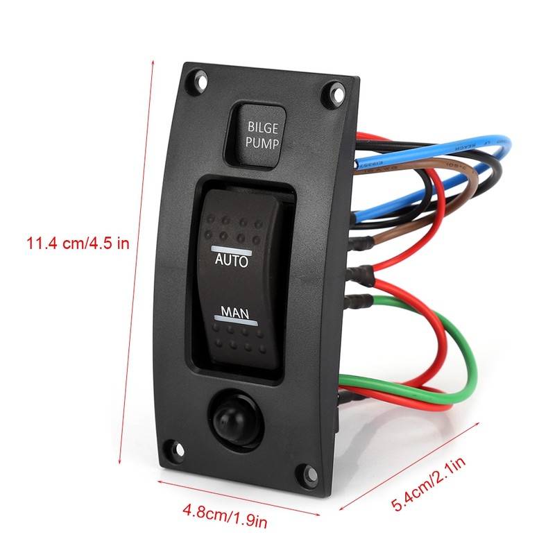 ON off ON Deluxe LED Rocker Bilge Pump Switch Panel