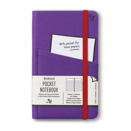 IF Bookaroo A6 'Pocket' Notebook - PURPLE/RED, Hard Cover Notebook with Elastic Closure & Ribbon (A6) 15.5 x 9.5cm, 43004