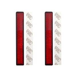 《BAR AUTOTECH》Reflector Protector Reflector Square Shape Car Bike Bicycle Ship Truck Motorcycle Scooter Home Mailbox Warehouse Boat Parade Float Hose Trailer Utility Trailer (05. Red Color - [4.0 x