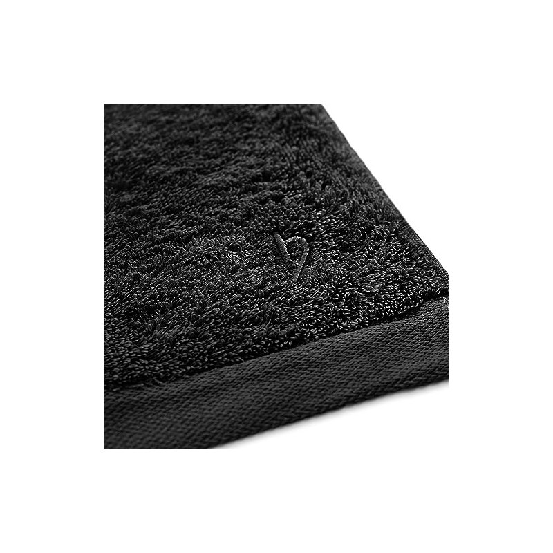 herzbach home Deep Black Collection Sauna Towel Extra Long 80