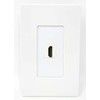 1 Port HDMI Decorative Screwless Wall Plate [White]
