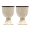 Ceramic Egg Cup Christmas Gift Set of 2 Porcelain Holder