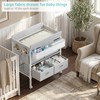 BOLUO Baby Changing Table with 4 Drawers, Waterproof Diaper Changing