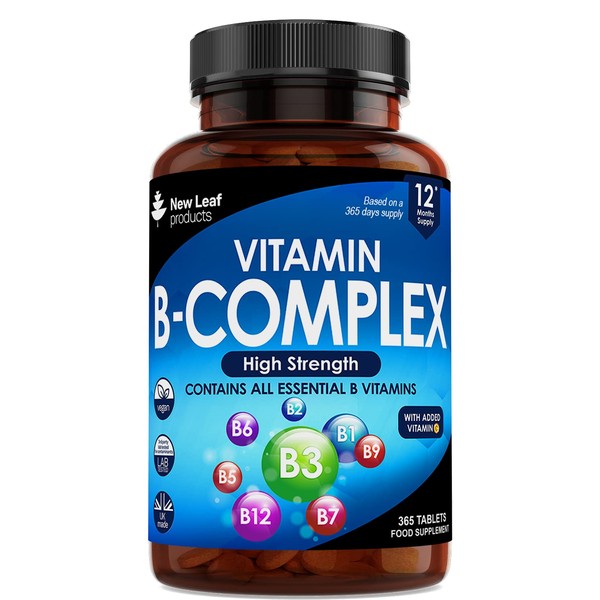 Vitamin B Complex - 365 Small Tablets (One Year Supply)
