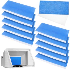 10 Pack Airbrush Spray Booth Filter Replacement Air Filter Airbrush Paint Booth Exhaust Filters Accessories Fits for Master, Paasche, Sky Enterprise, Airhobby(16" x 7" x 0.5")