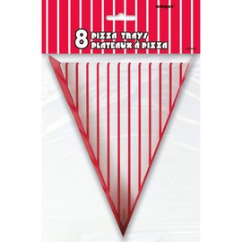 Unique Ball Game Party Paper Pizza Trays, 8ct, Red, One Size (90686)