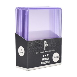 Platinum Protectors 100pt Toploaders - Protectores de tarjetas coleccionables (50 unidades) - Fundas de carga superior de plástico duro transparente p