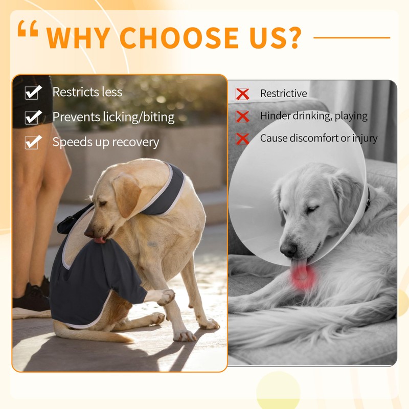 Furtent Dog Sleeve to Prevent Licking for Rear Leg, Cone