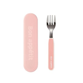 Takenaka T-86279 Cutlery, Baby Pink, 5.5 inches (14 cm), Fork, Coco Pot, Case Set, Baby Pink, 5.5 inches (14 cm)