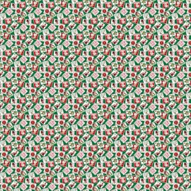 Northcott Letters to Santa by Simon Treadwell DP27130 74 Green Stamps Cotton