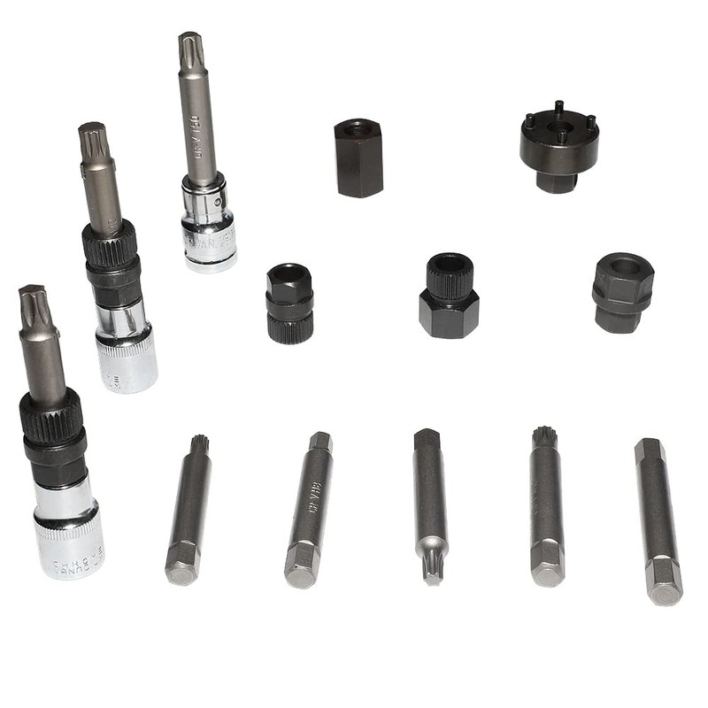 14 Piece Alternator Pulley Remove Kit Free Wheeling Pulley Remover